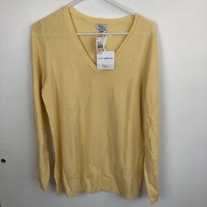 Mimi Maternity Cashmere Yellow Sweater Size L Large NWT